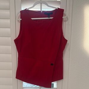 White House Black Market Red Sleeveless Top